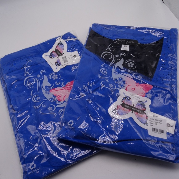Koi Mariposa Medical Scrub Set Royal  New - Picture 5 of 5